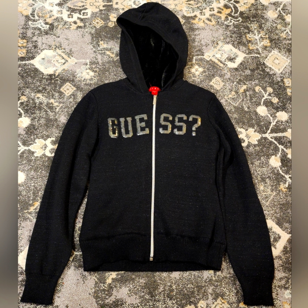 Guess girls Graphic Zip Hoodie sweater